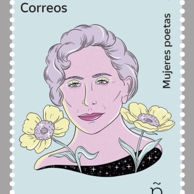Sello de correos dedicado a la poeta feminista, Lucía Sánchez Saornil.