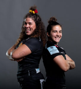 Laura Delgado and Patricia Garcia of Exeter Chiefs - Mandatory by-line: Ryan Hiscott/JMP - 17/11/2020 - RUGBY - Sandy Park - Exeter , England - Exeter Chiefs - Media Day