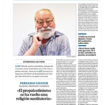 LA SINRAZÓN DE FERNANDO SAVATER